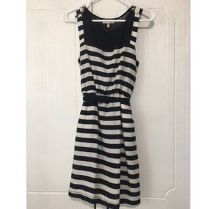 Black and ivory stripped dress